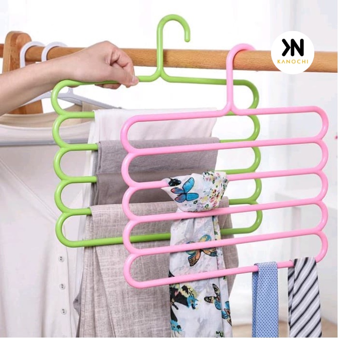 Gantungan baju serbaguna 5in1 hanger 5 susun multifungsi