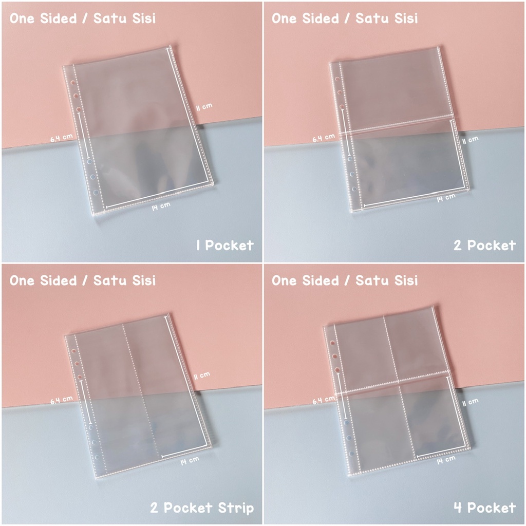 [DEFECT/GRADE B] Refill Pocket Sleeve A5 6 Ring Holes Binder Photocard Album Foto Lubang