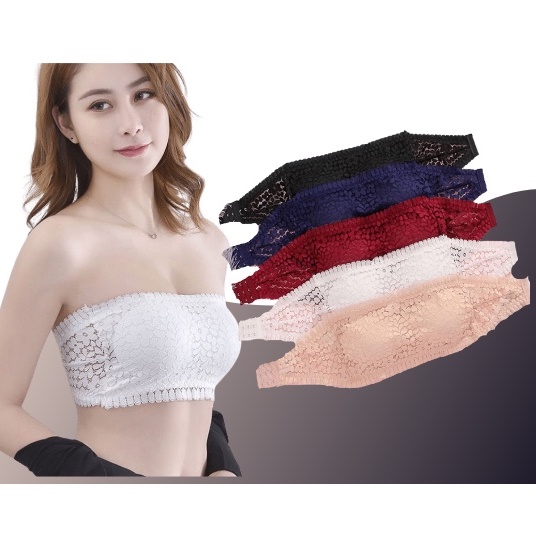 KINDSTORE❤ | [SOLID-KEMBEN-BRA] Kemben Renda | Lace Bra Sexy | Bra Wanita Seksi Berenda Dada Terbungkus Bunga