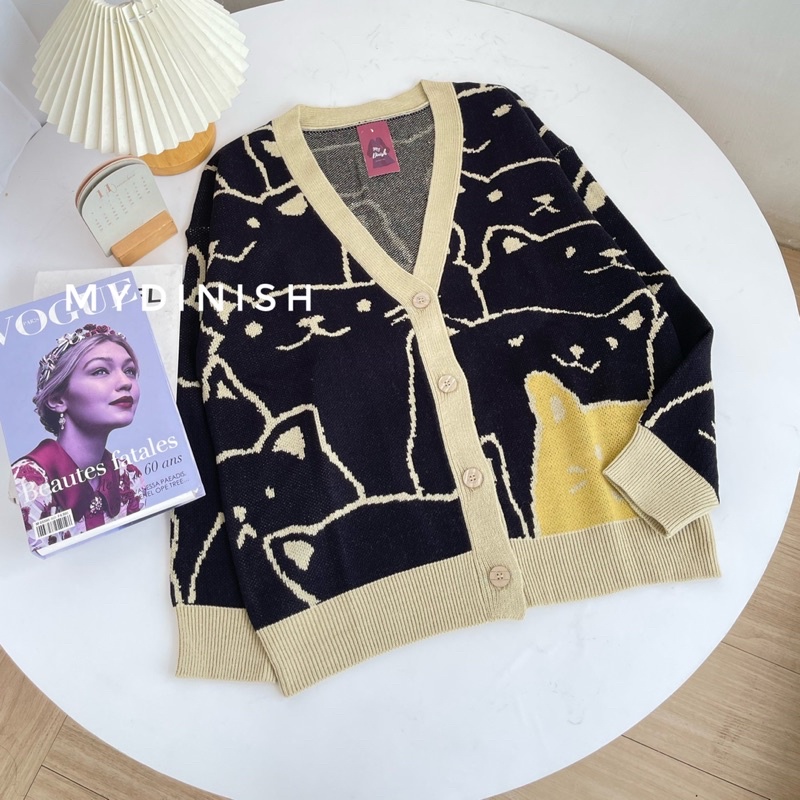 Mpus Cardy - Cardigan Wanita Motif Cat