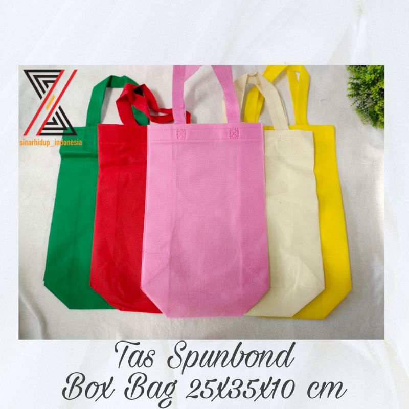 

Goodie Bag Tas Belanja Bb 25 Dus Kotak Nasi Box Kue 25x35x10 Spunbond Tote Bag Souvenir Weding Hajatan Perlusin ( 12 Pcs )