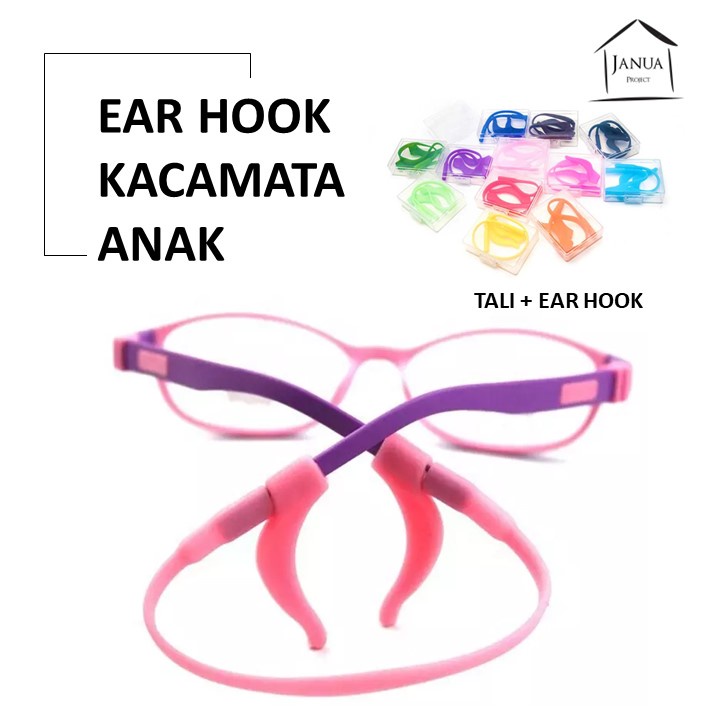 JANUA Tali Kacamata Anak | Pengait Kacamata Anak Set | Ear Hook Kacamata dan Strap Tali Kacamata