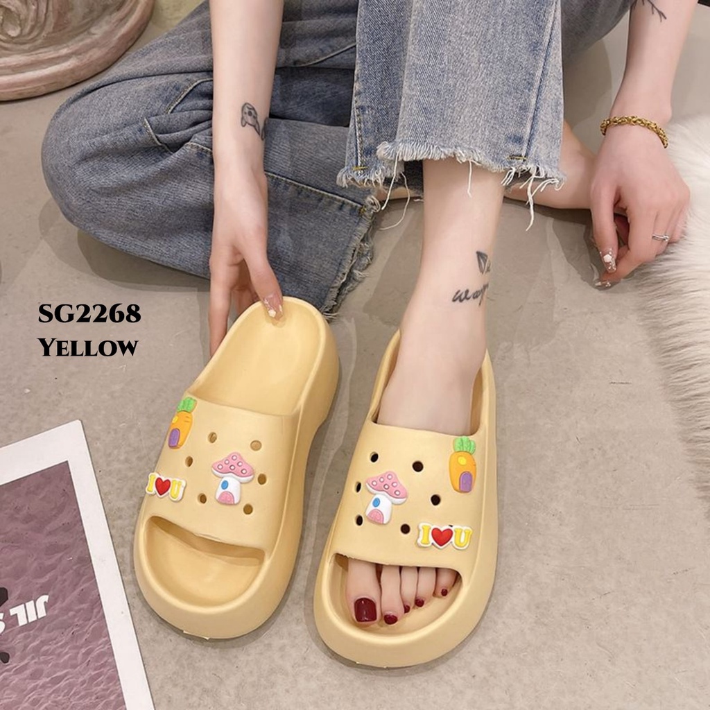 WYN SANDAL WEDGES MUSHROOM CARROT SG2268