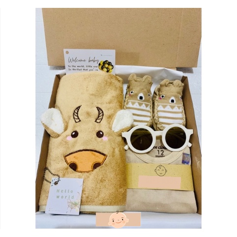 Hampers Bayi Baru Lahir Kado Newborn Baby Gift Set Unisex Parcel Lahiran Bayi Cowok Cewek / Hampers Handuk Bayi