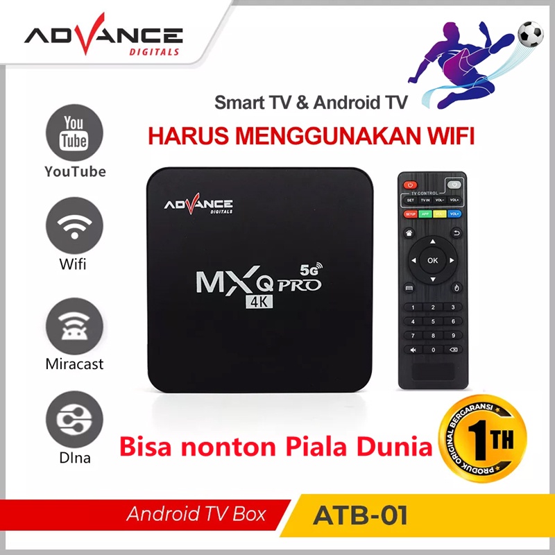 【Garansi 1 Tahun】Advance 4K Android Tv Box Bisa Nonton Piala Dunia TV BOX Android