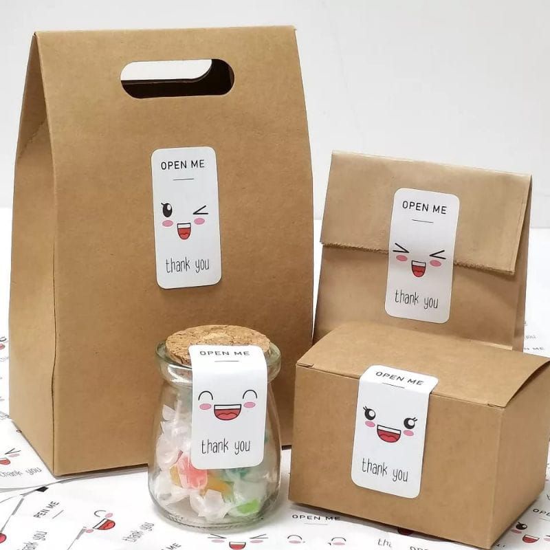 

Open Me Sticker Import 100 pcs Sticker Kardus Murah / Sticker Berkatan / Open me Murah