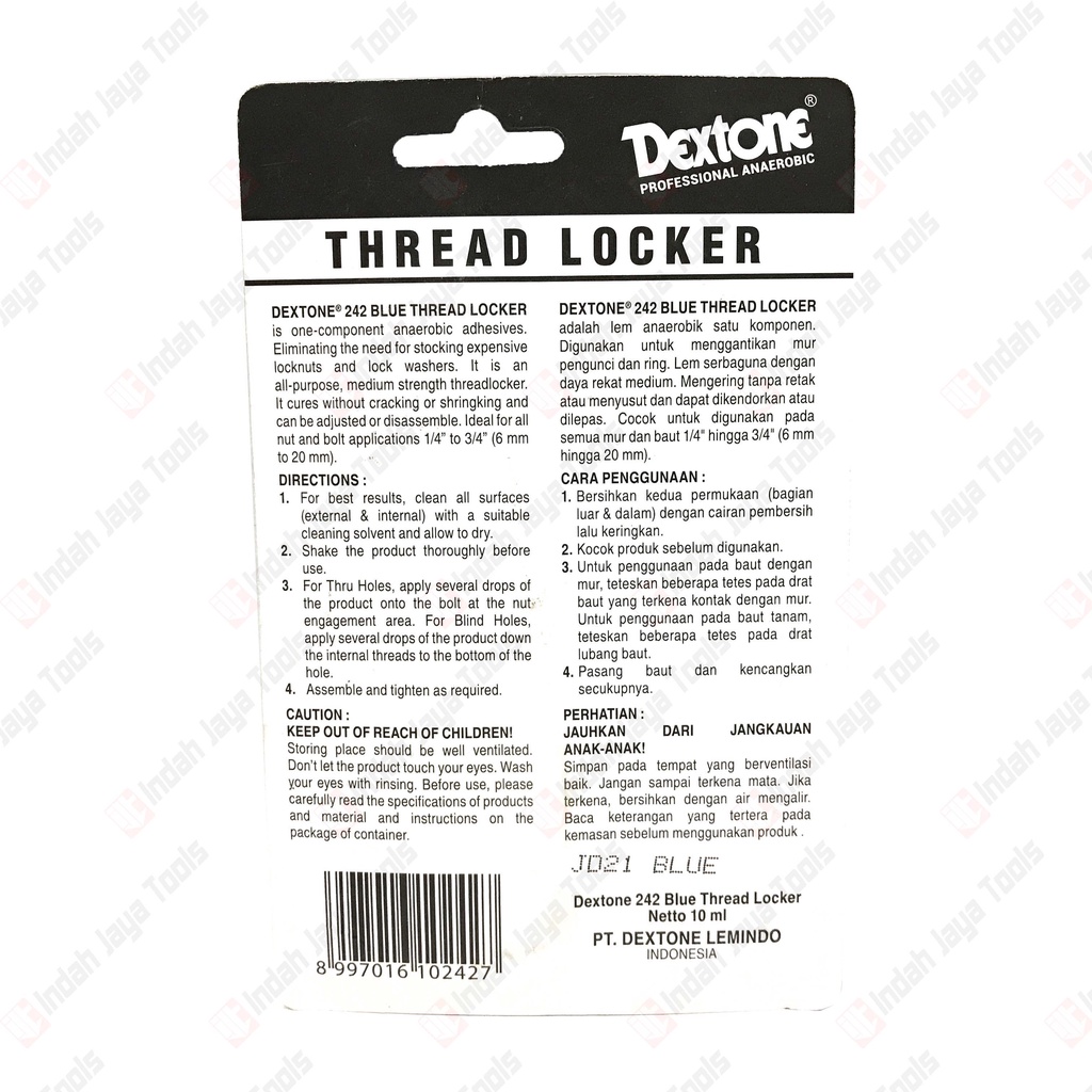 DEXTONE 242 Thread Locker BLUE - Lem Baut Trimpot