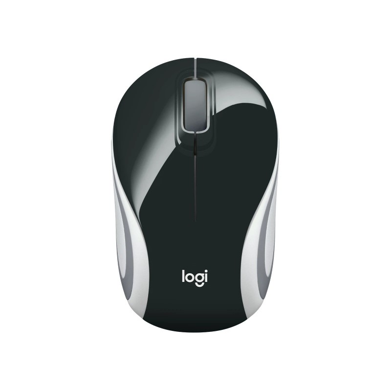 LOGITECH MINI WIRELESS MOUSE M187 MOUSE HITAM PUTIH MOUSE TANPA KABEL - ACC KOMPUTER LAPTOP