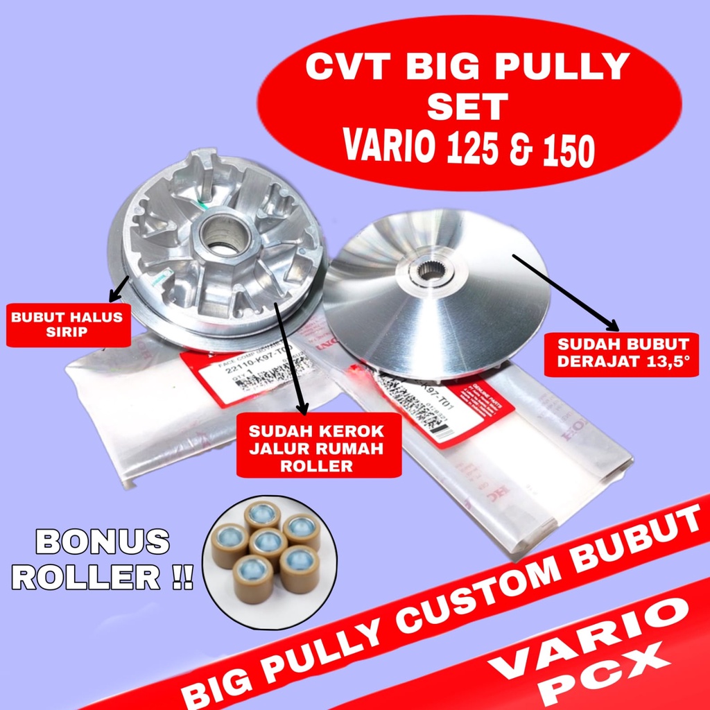 PULLEY BUBUT CUSTOM PCX 160 K97 | PULLEY CUSTOM VARIO 150 | PULLEY VARIO 125 | PULLEY VARIO 150 | PU