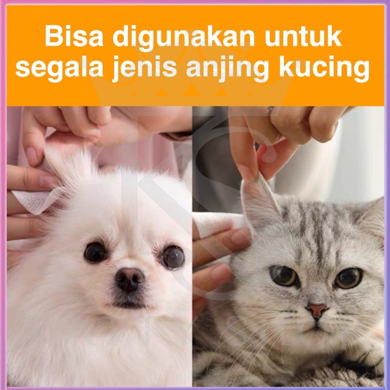 Handuk kertas pembersihan telinga kucing berisi 130/200 lembar - kertas pembersihan telinga peliharaan Chamomile