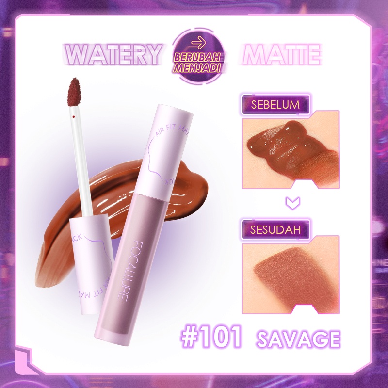 FOCALLURE #SwitchMode Matte Lip Tint Super Long-Lasting Lipstick-🔥101