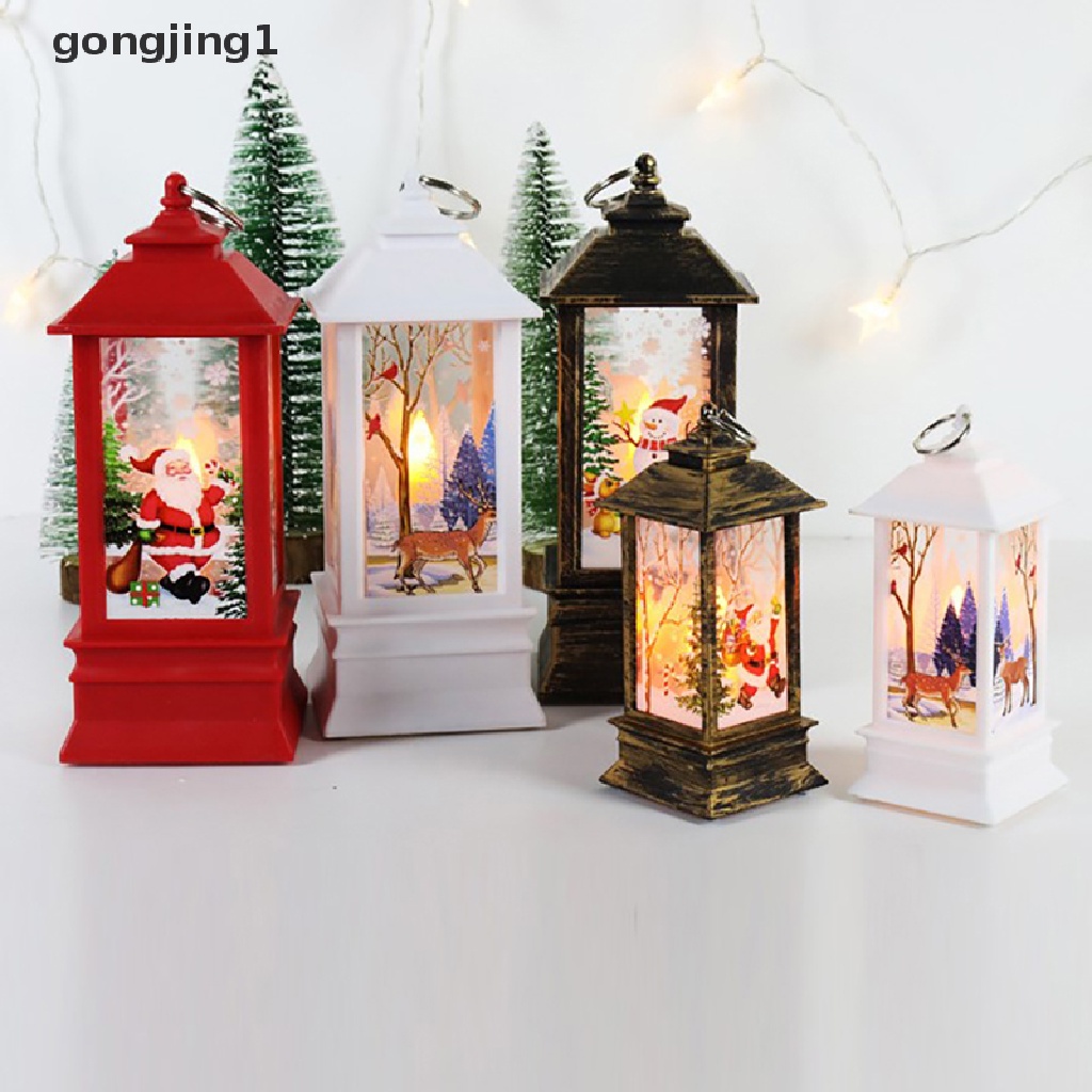 Ornamen Lampu LED Gantung Bentuk Santa Claus Elk Untuk Natal