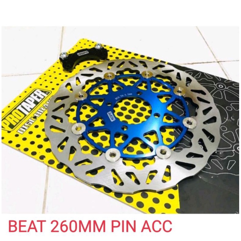 PIRINGAN DISC CAKRAM DEPAN PROTAPER UK 260MM BEAT HONDA LOBANG BAUT 4 FROUTING PROTAPER COPY KTC