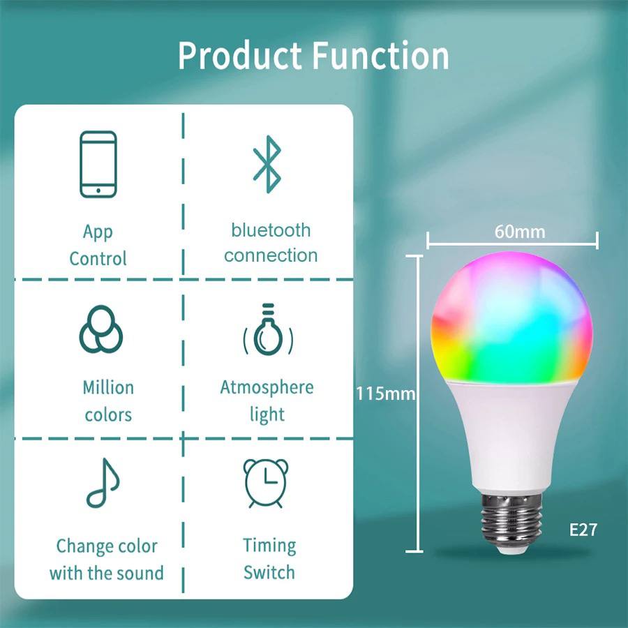 Smart Bulb Lamp Light Bluetooth Connection