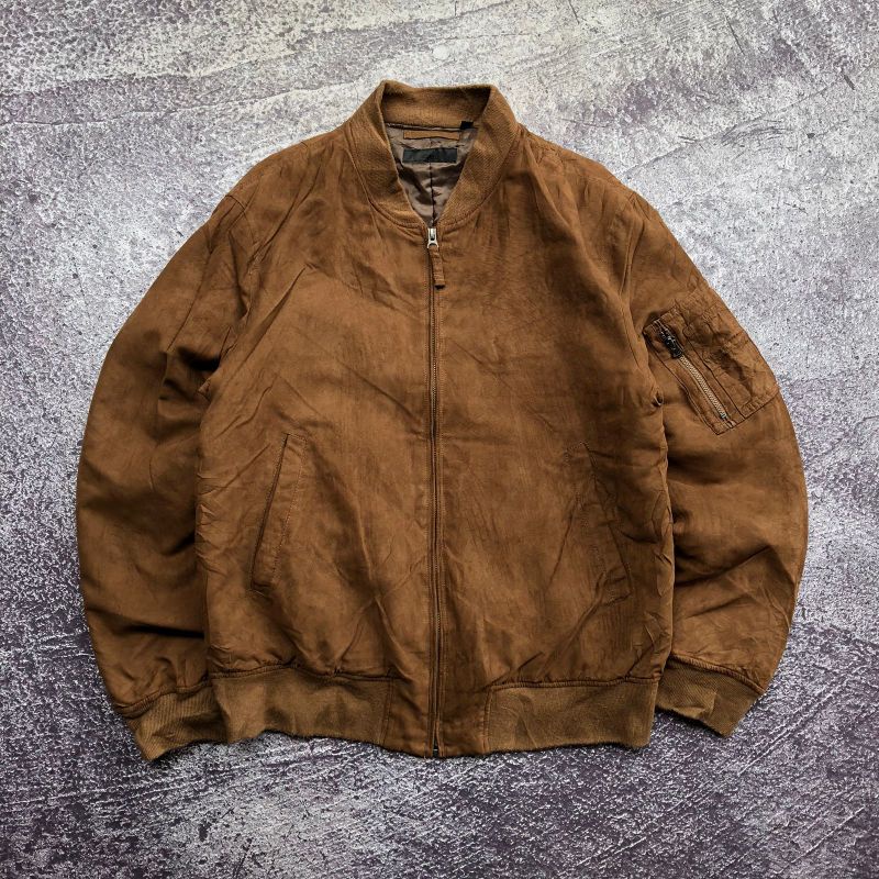 Uniqlo Suede Vintage Bomber Jaket