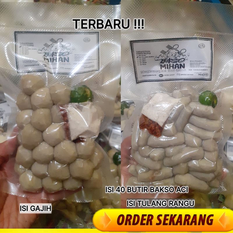 

Baso Aci isi tulang rangu mantap termurah!!! isi 40 butir baso aci
