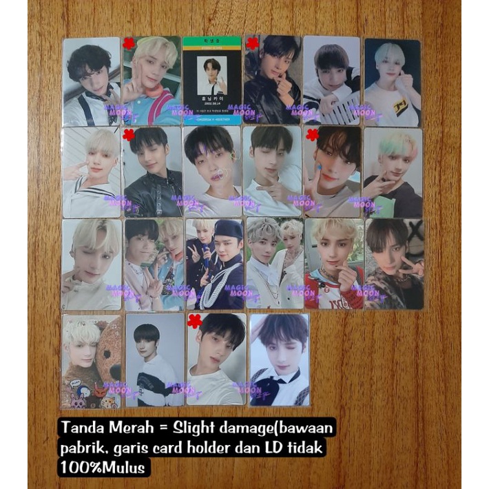 TXT HUENINGKAI PHOTOCARD YZY, MINISODE R, HOUR, HYBE, HARLEY