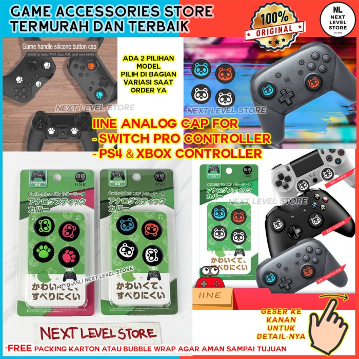 Analog Cap IINE Cat Paw Nintendo Switch Pro Controller PS4 PS5 XBOX