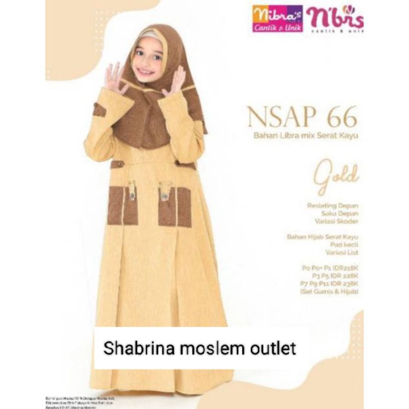 BIG SALE .  Cuci Gudang Promo Nibras Gamis Anak Perempuan Size 7