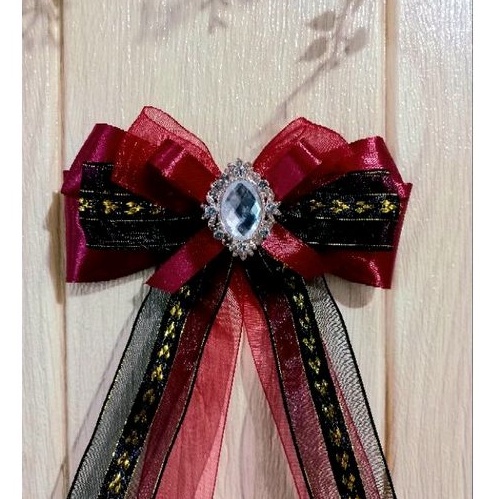 korean ribbon brooch // pita lightstick aplikasi dekorasi