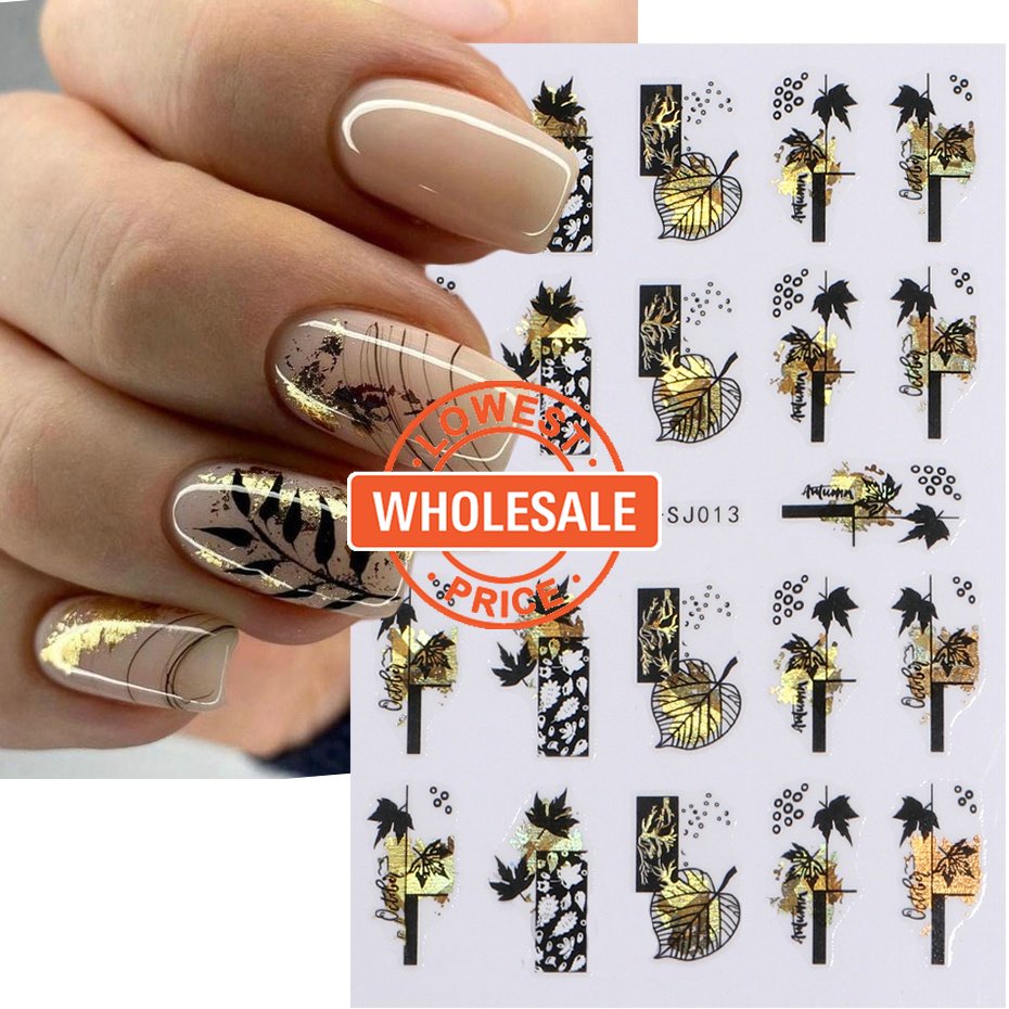 Stiker Kuku 3D Motif Bunga Untuk Nail Art DIY