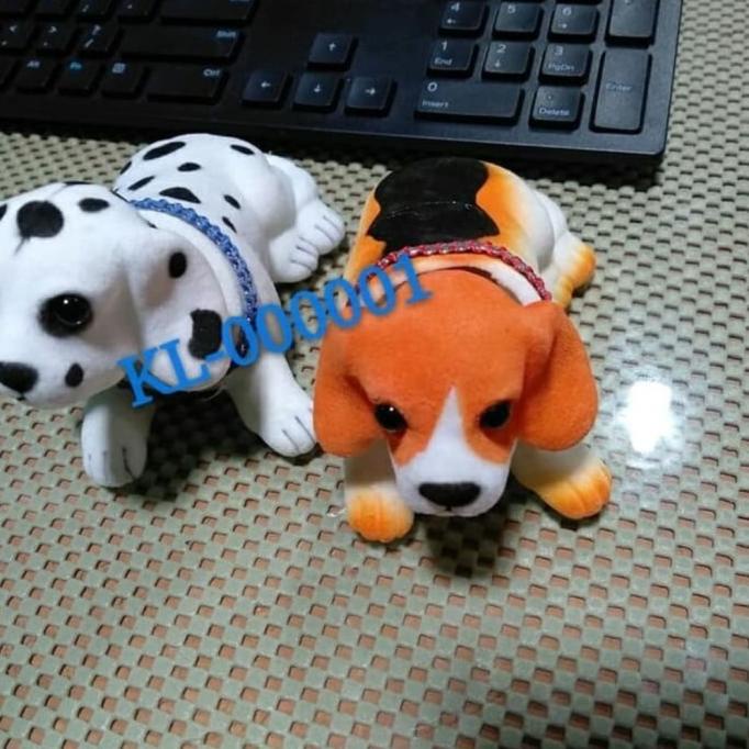 Boneka Kepala Goyang Dasboard Isi 2 Anjing Dalmation Orange