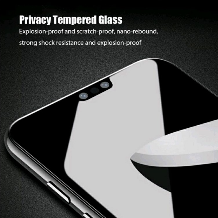 Tempered Glass KACA Privasi Anti SPY For Oppo Reno 4 4F 5 6 5G 7 8 A1k A15 A15s A16 A16k A17 A17k A5 2020 A9 2020 A5s A12 A7 A3S  F7 F9 F11 F11 Pro A37/Neo 9 Full Layar Screen Protector