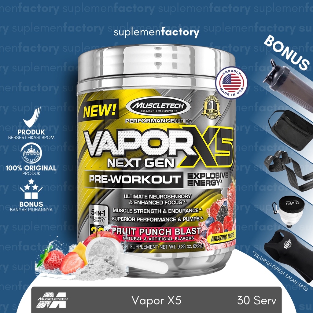 Muscletech Nano Vapor NextGen X5 30 Serving 263 Gram Pre Workout
