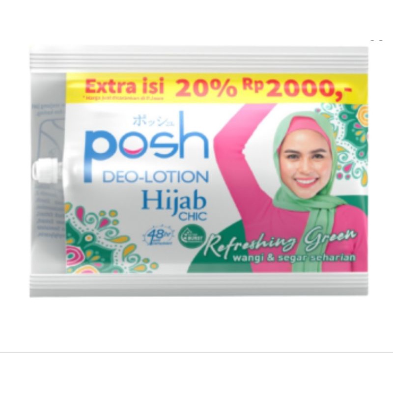 POSH Girl Deodorant Lotion Sachet (1renceng = 12sachet)extra bonus sachat jadi 14 Sachet 1renceng