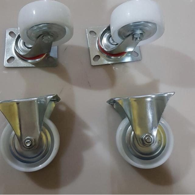 Roda nilon 4 inch hidup mati / roda etalase / roda troli