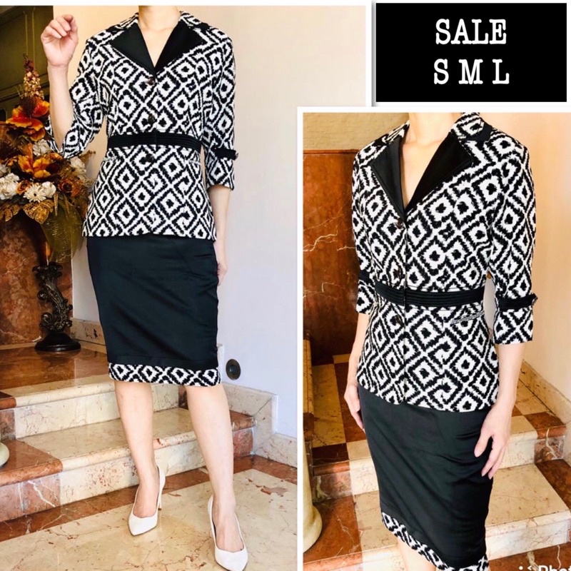 Blazer kantor wanita .Setelan blazer wanita motif batik premium. Blazer wanita set rok motif premium