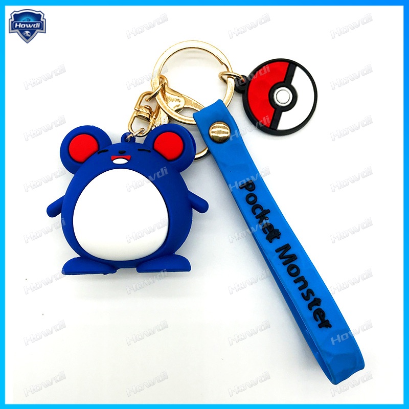 Pokemon Gantungan Kunci Action Figure Keyring TOMY Lucu Psyduck PVC Kartun Pokemon Figure Liontin Model Boneka Hadiah Mainan Anak