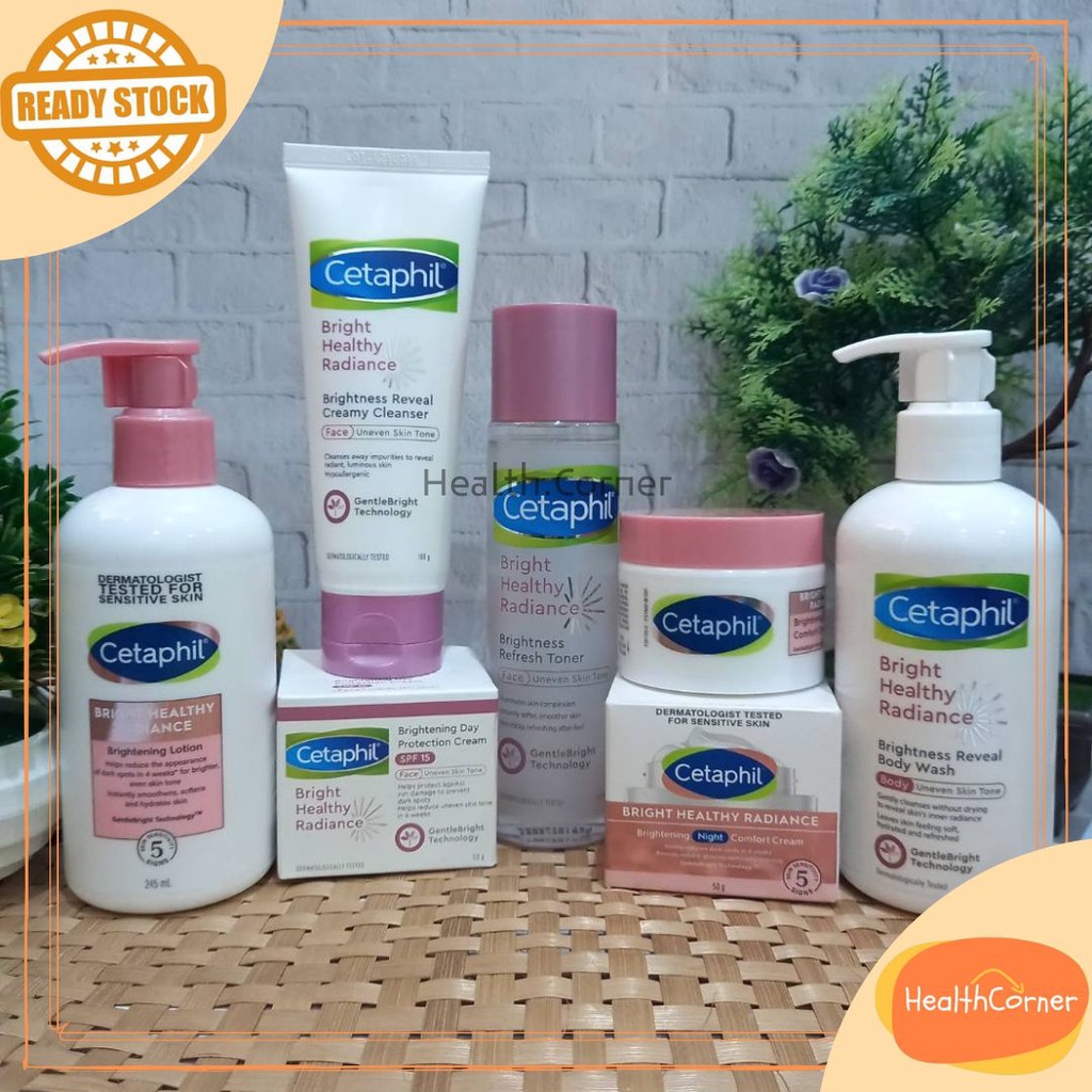 CETAPHIL Bright Healthy Radiance Day SPF 15  Night Cream / Creamy Facial Cleanser / Toner / Body Lotion / Wash Skin Bright Series
