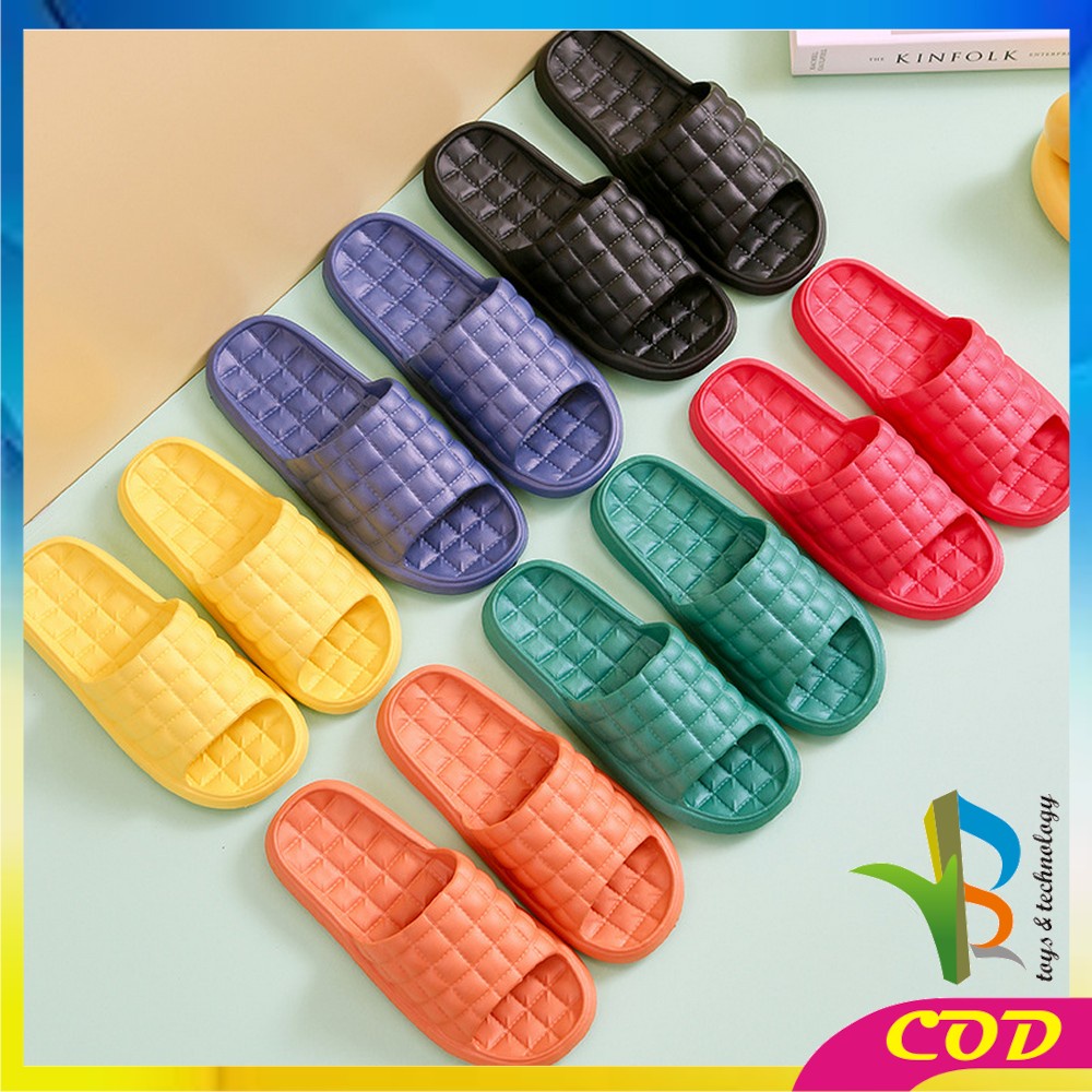 RB-S36 Sandal Slop Rumah Kamar Mandi / Sendal Selop Polos Karet Empuk Import Busa EVA Tebal Korean Style