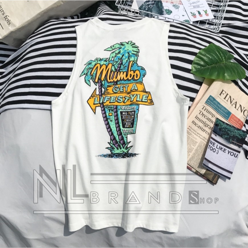 Singlet lekbong pria motif shirt korea muscle tees gym pria wanita