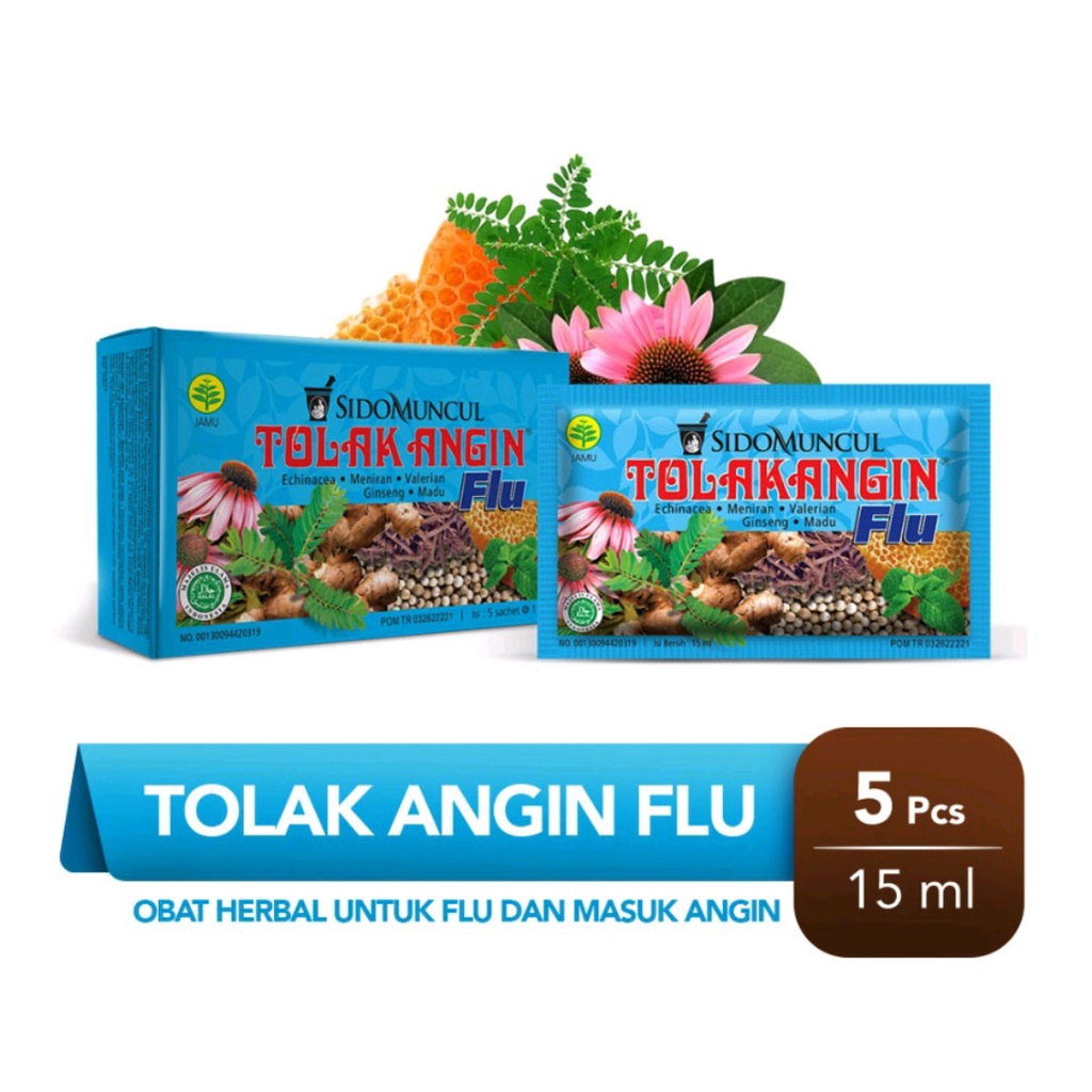 

Tolak Angin Flu Cair Dus 5's Herbal - Flu Batuk