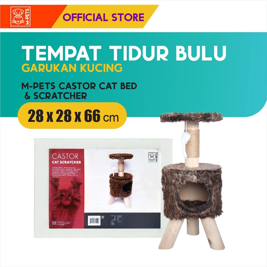 M-PETS Castor Cat Bed &amp; Scratcher / Tempat Tidur Garukan Kucing