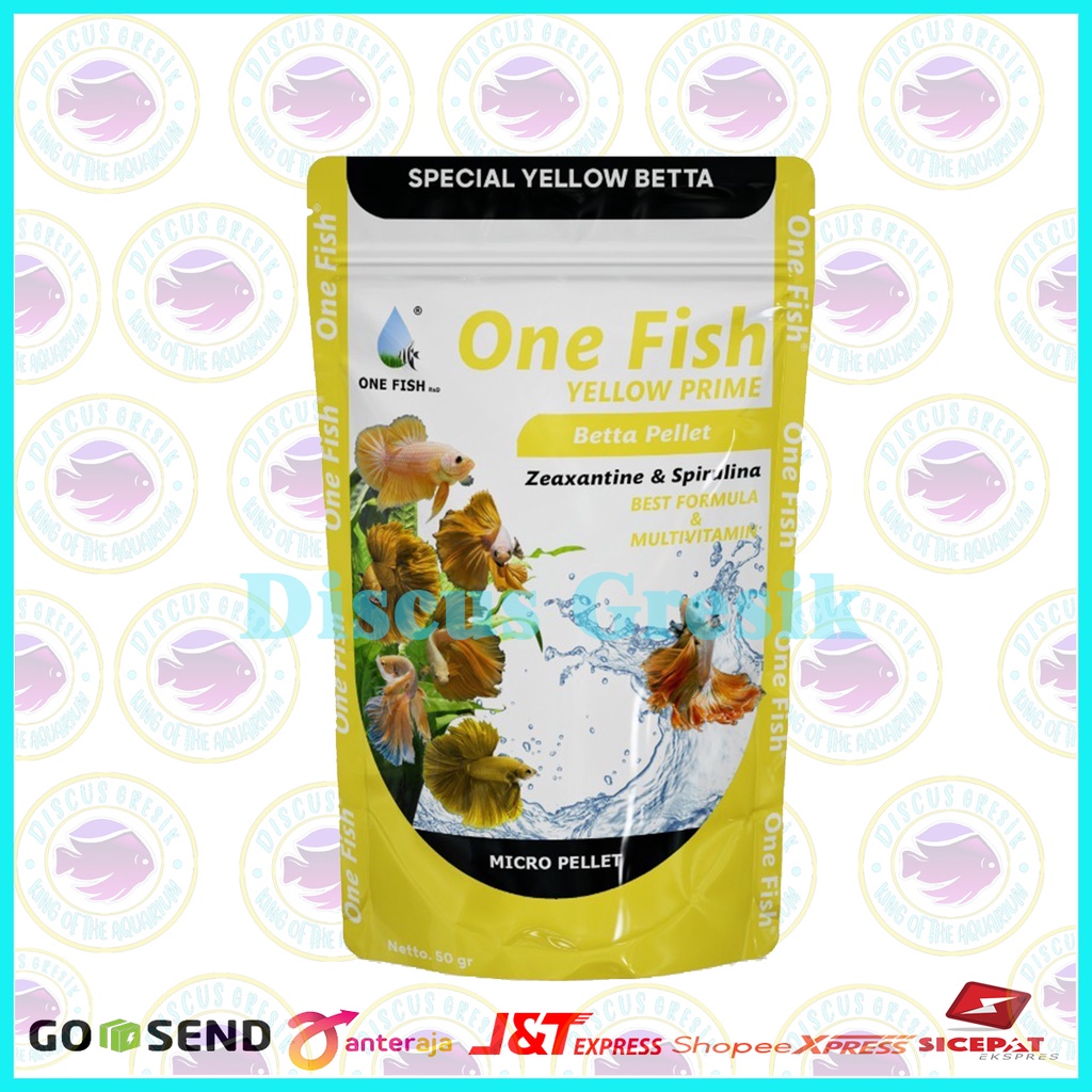 One Fish Food Spesial Yellow Betta - Makanan / Pakan / Pelet Ikan Hias Khusus Cupang / Betta Untuk M