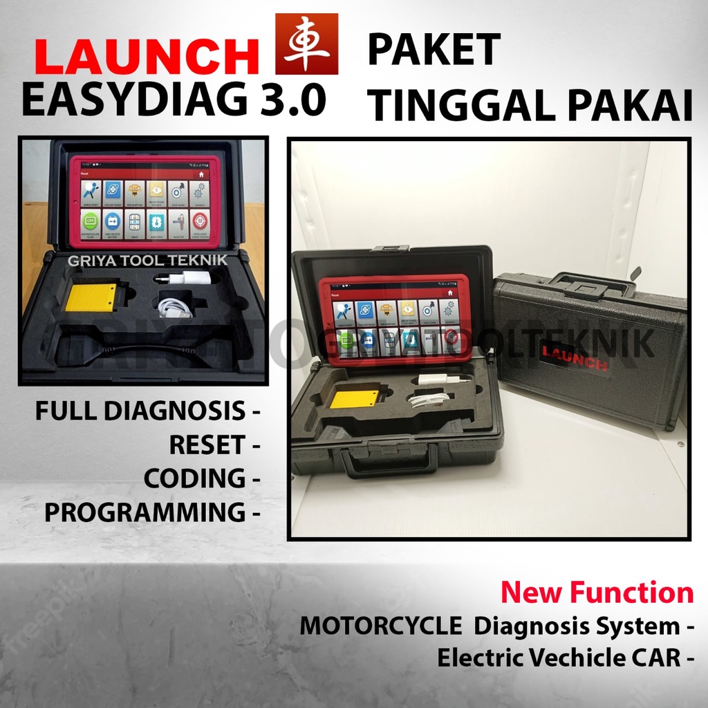 Paket Koper Scanner Mobil Launch X431 Easydiag 3.0 XDiag PRO3 Online