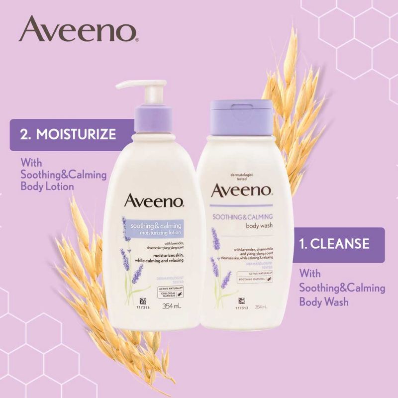 AVEENO SOOTHING &amp; CALMING MOISTURIZING BODY WASH  - SABUN PELEMBAB 354 ML