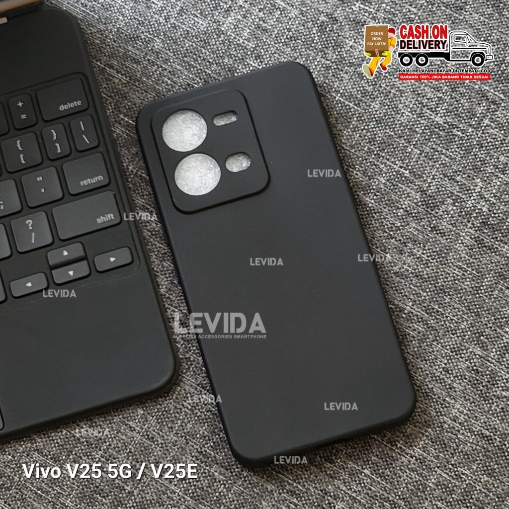 Vivo V25E Vivo V25 5G Vivo V25 Pro Vivo Y22 Vivo Y35 Macaron Square Black Softcase Candy Macaron / C