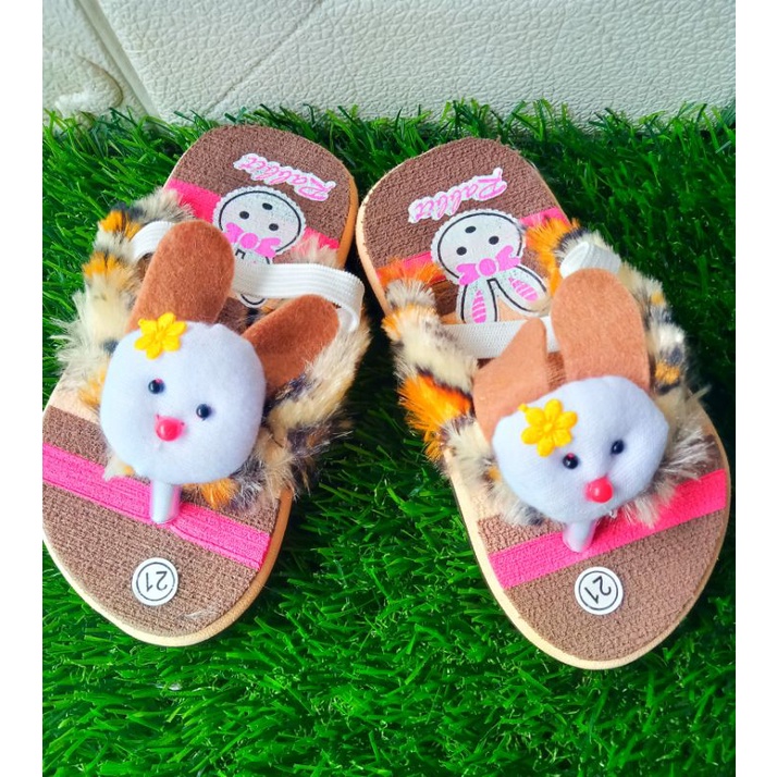 [1-3 TAHUN] Sandal Jepit Anak Perempuan Pelangi Sendal anak cewe / SANDAL BABY KIDS BONEKA / SANDAL PREWALKER BAYI BONEKA rabbit