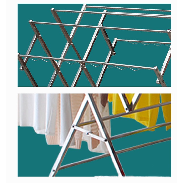 KAGK Jemuran Baju Lipat Jemuran Stainless steel/ Jemuran Hanger Jemuran Handuk Pakaian Baju