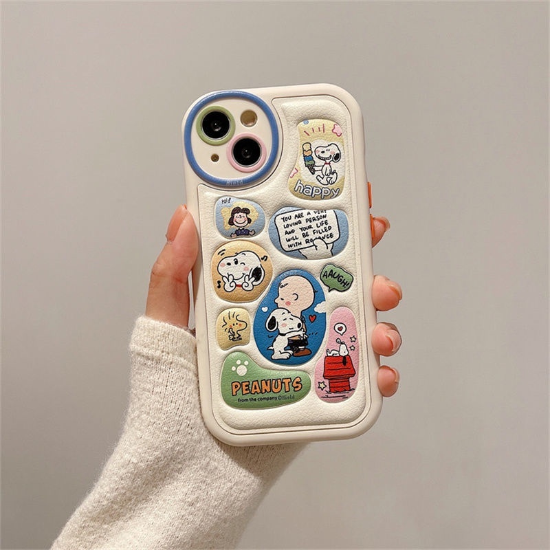 Soft Case Hp Gambar Snoopy Untuk IPhone 12 / 13 / 14 / 11promax Ggfhh