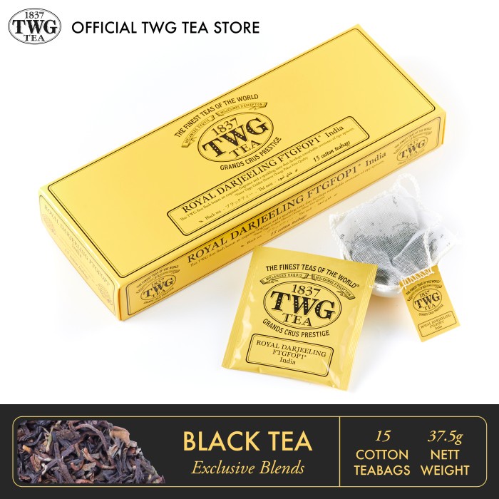 

TWG TEA ROYAL DARJEELING FTGFOP1, COTTON TEABAG