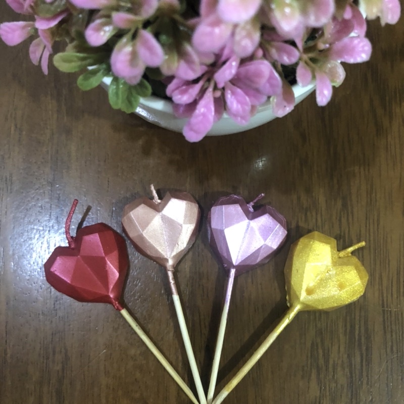 Lilin Ulang Tahun | Lilin LOVE Chrome | Lilin Heart Chrome | LOVE Candle