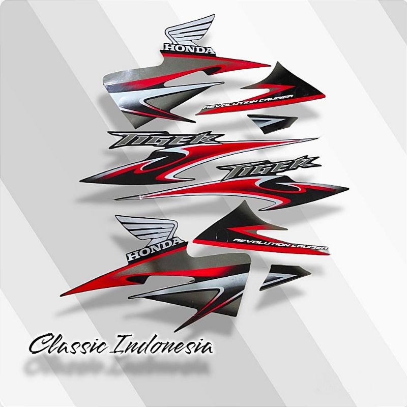 Sticker Lis Striping TIGER REVO 2013 stiker bodi tiger revo 13 tirev merah