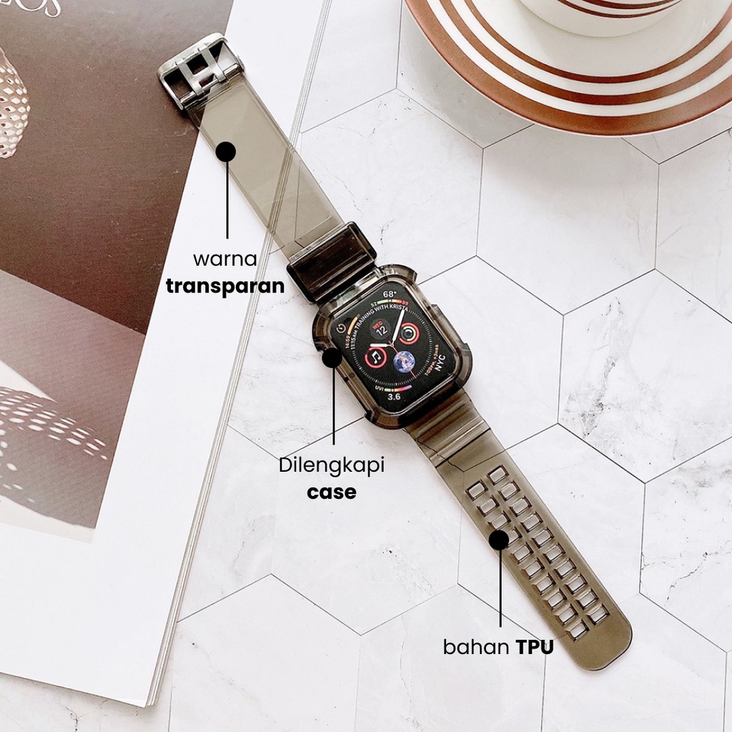 Strap Apple Watch Glacier Transparent iWatch 360° Protective TPU Band Limited Edition
