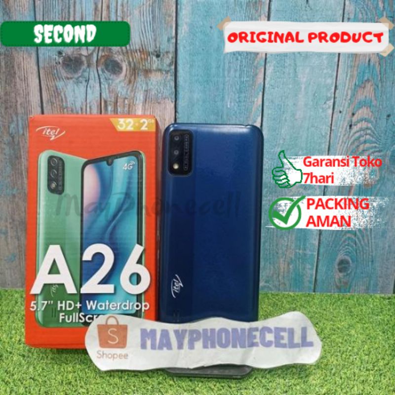 Hp Itel Vision A26 Ram 2GB Internal 32GB 2/32 GB Handphone Second Sken Bekas Seken Fullset Batangan 