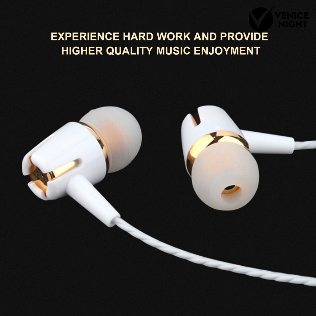 (VNEP) (Berkabel) YM108 Earbud Universal Wire Control Heavy Bass 3.5mm Ergonomis In-Ear 4D Stereo Earphone untuk Olahraga